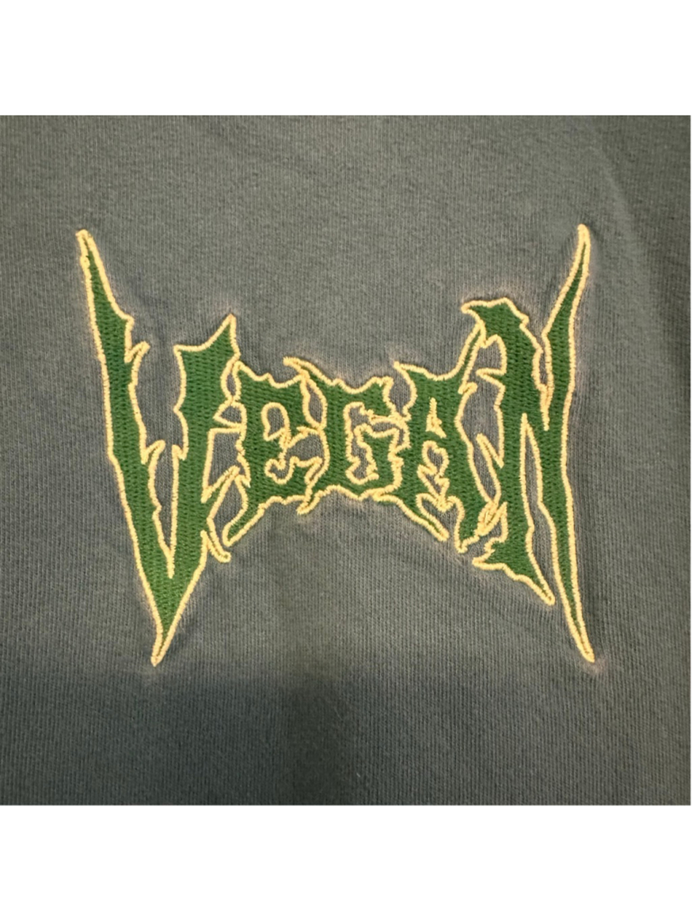 Project Social T Urban Outfitters Teal Vegan Graphic Sweatshirt small medium - Picture 4 of 5